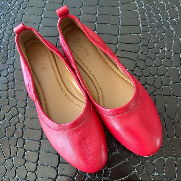 J. Crew Lizzy Red, Ballet Flats. - Picture 3 of 7